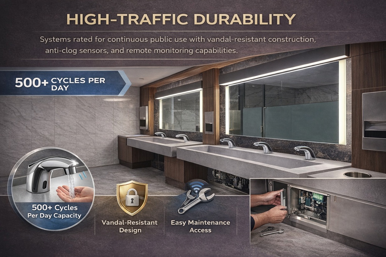 Airport Touchless Faucet Systems
